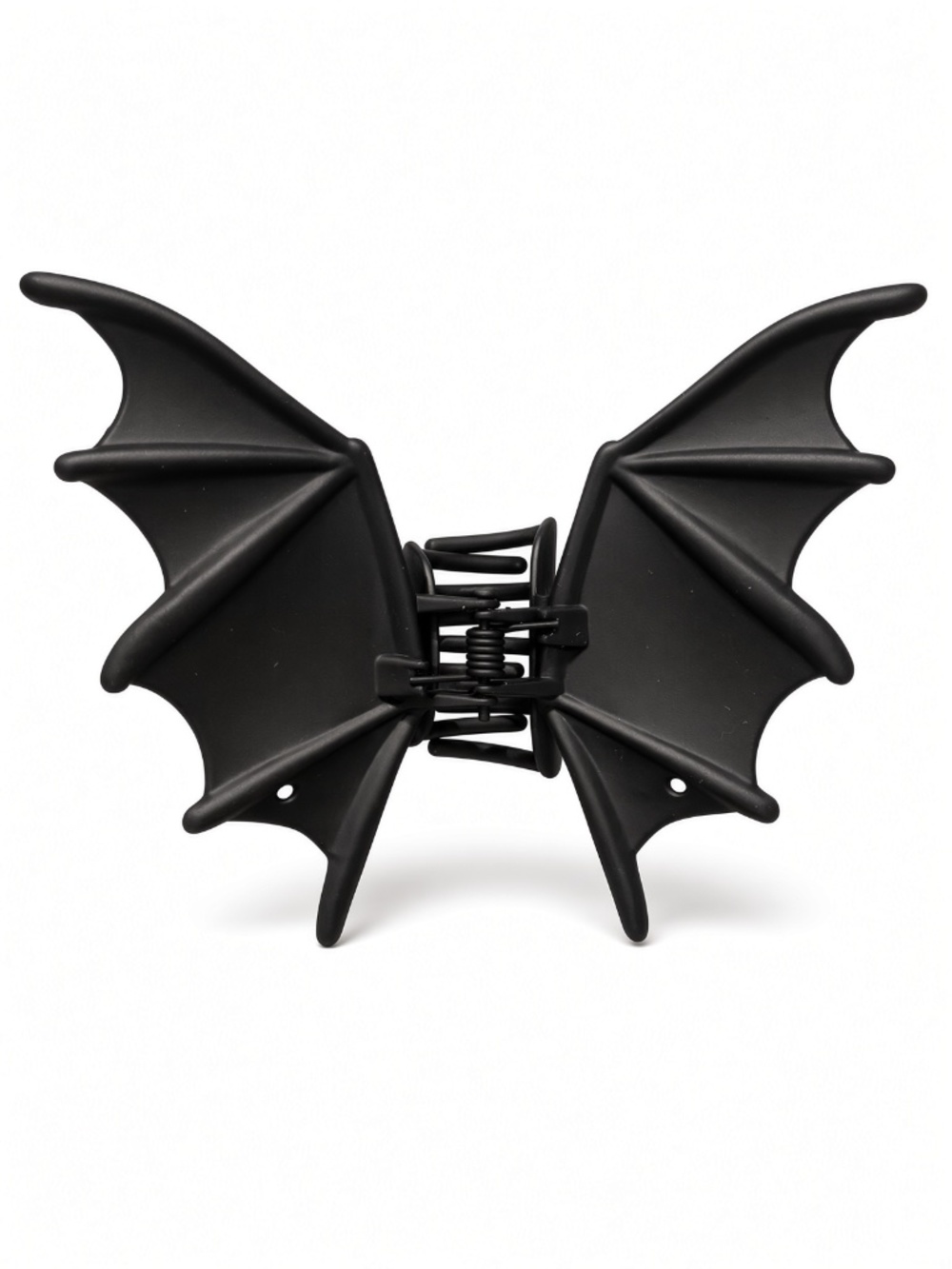 Oversized Black Bat-Wing Claw Hair Clip